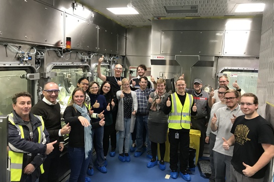 Bavarian Nordic fill/finish team SAT celebration